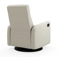 Rocking and Swivel Armchair Nelly - Como Sand / Black