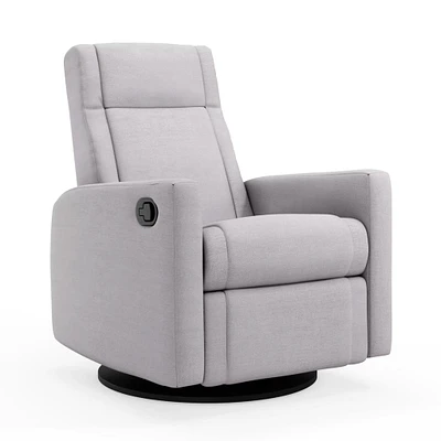 Rocking and Swivel Armchair Nelly - Como Dove Grey / Black