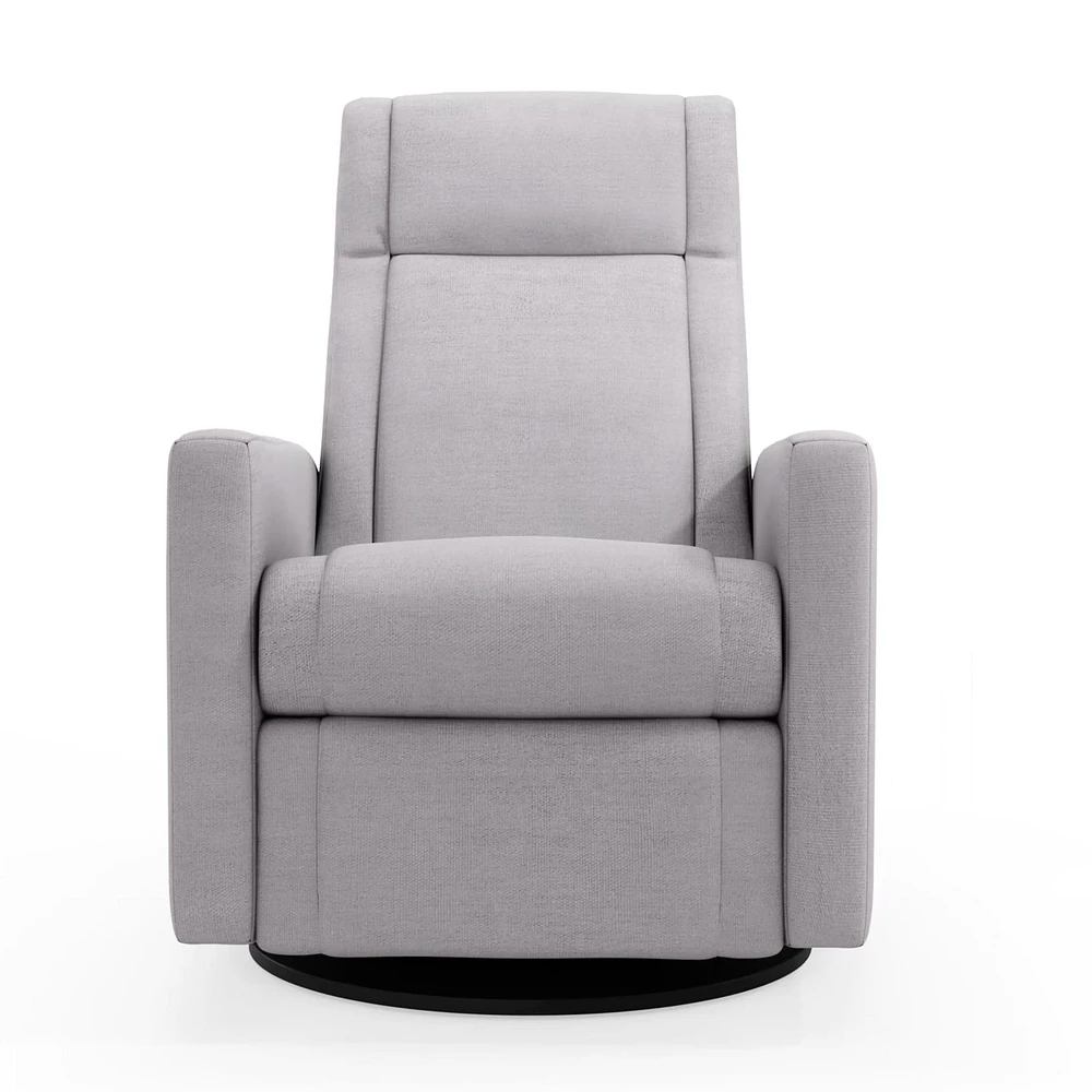 Rocking and Swivel Armchair Nelly - Como Dove Grey / Black