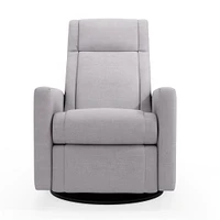 Rocking and Swivel Armchair Nelly - Como Dove Grey / Black