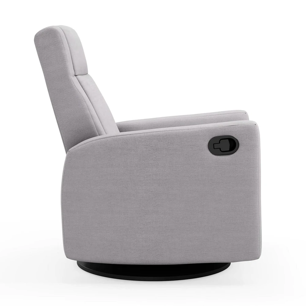 Rocking and Swivel Armchair Nelly - Como Dove Grey / Black