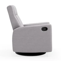 Rocking and Swivel Armchair Nelly - Como Dove Grey / Black