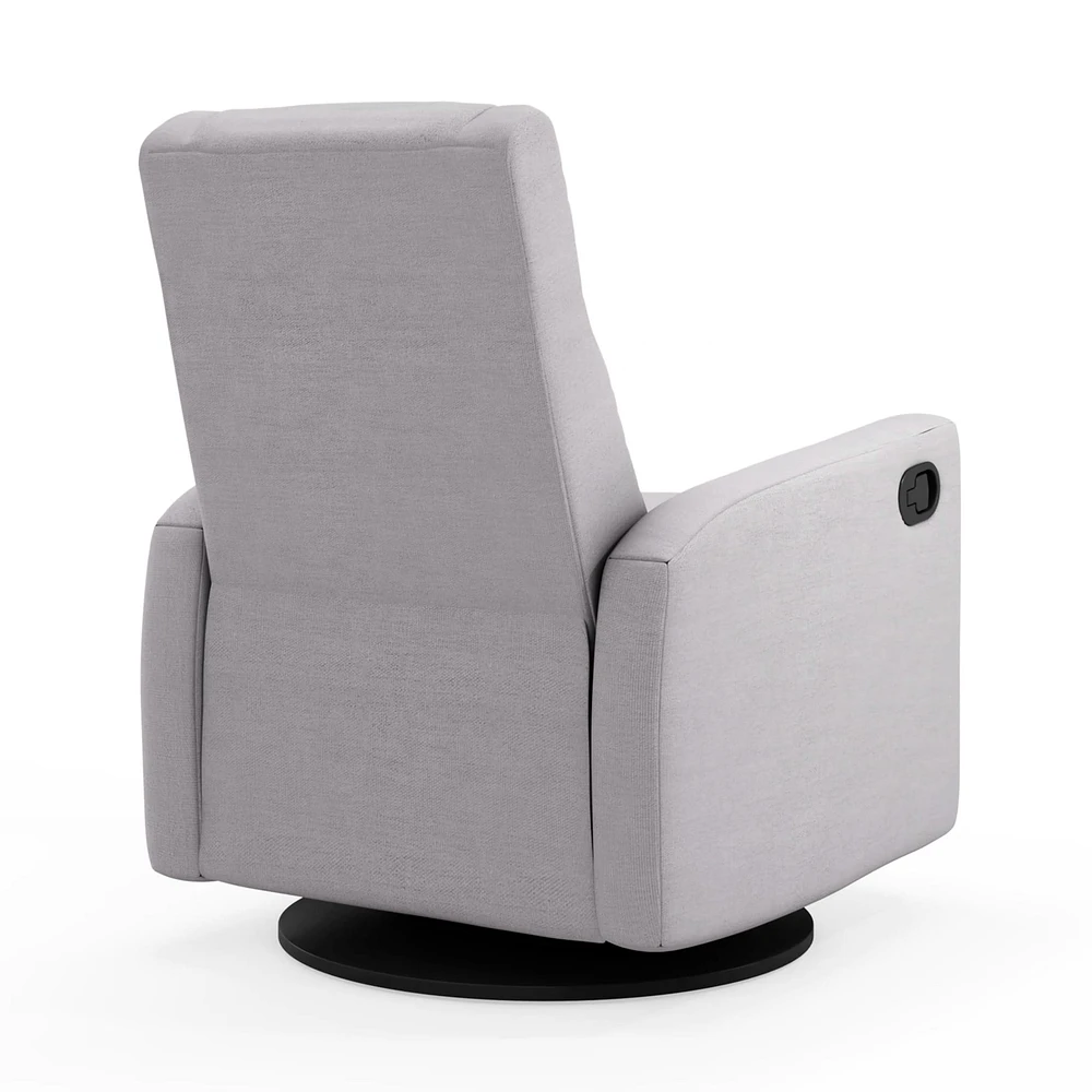 Rocking and Swivel Armchair Nelly - Como Dove Grey / Black