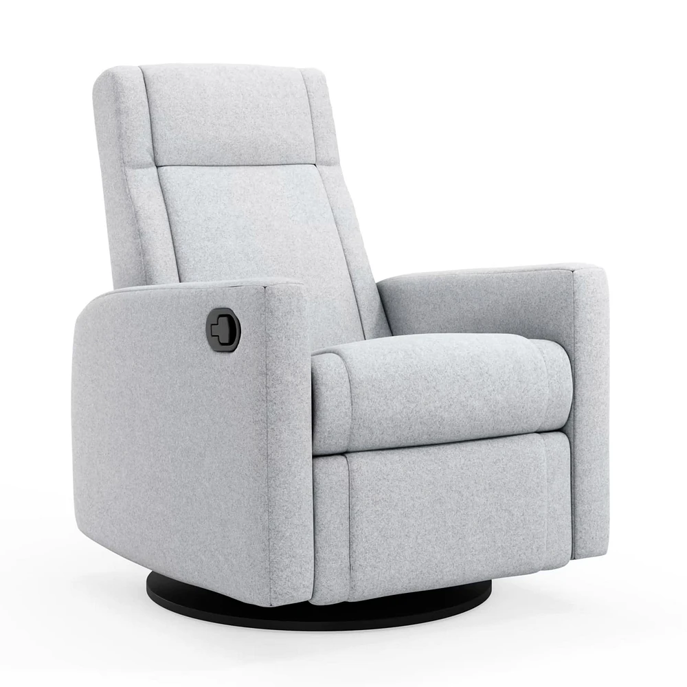 Fauteuil Berçant et Pivotant Nelly - Arlo Heather Gris / Noir