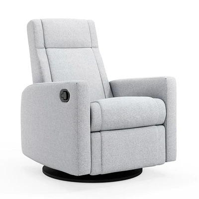 Fauteuil Berçant et Pivotant Nelly - Arlo Heather Gris / Noir