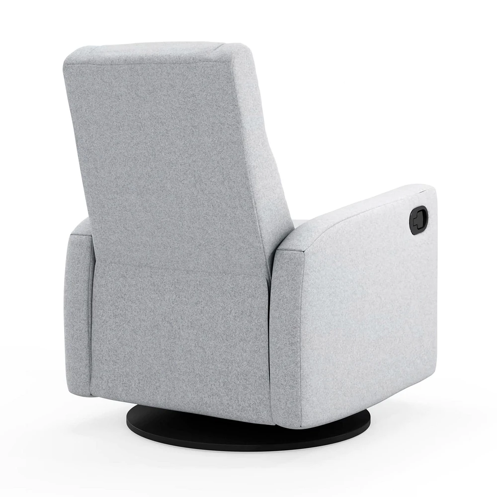 Fauteuil Berçant et Pivotant Nelly - Arlo Heather Gris / Noir