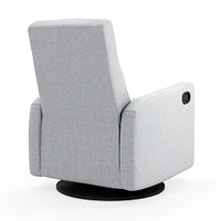 Fauteuil Berçant et Pivotant Nelly - Arlo Heather Gris / Noir