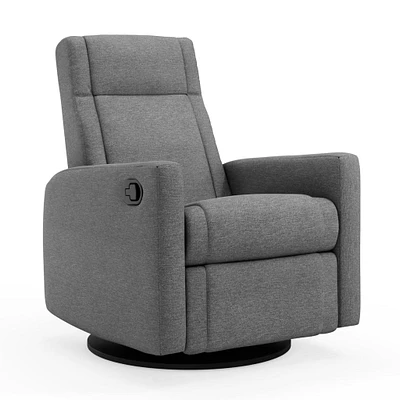 Rocking and Swivel Armchair Nelly - Nexus Charcoal / Black