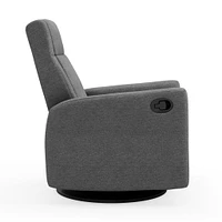 Rocking and Swivel Armchair Nelly - Nexus Charcoal / Black