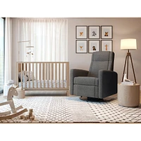 Rocking and Swivel Armchair Nelly - Nexus Charcoal / Black