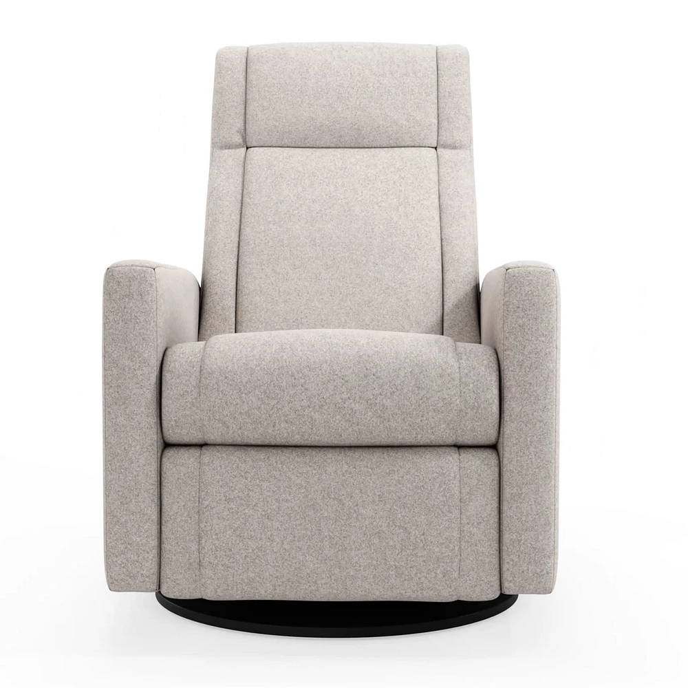 Rocking and Swivel Armchair Nelly - Arlo Pearl / Black