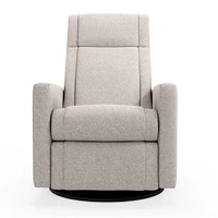 Rocking and Swivel Armchair Nelly - Arlo Pearl / Black