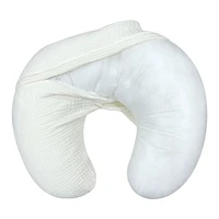 Coussin d'Allaitement Mousseline Ivoire