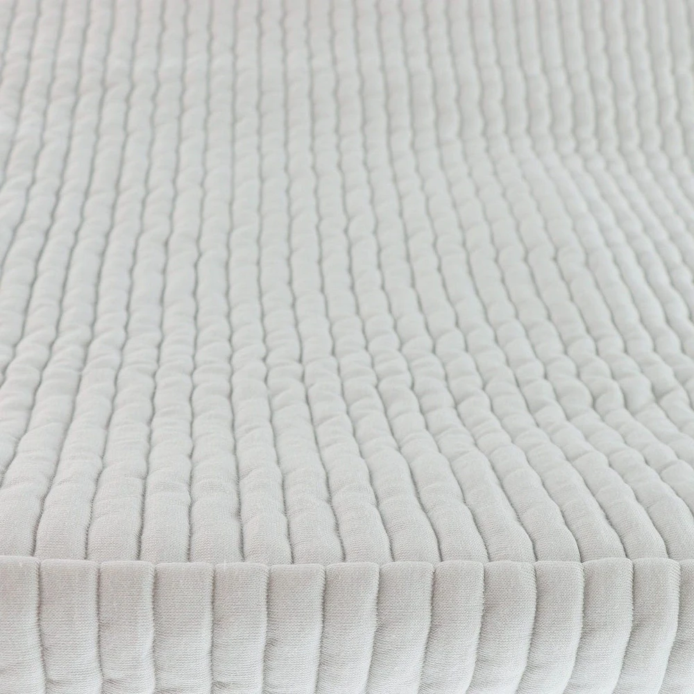 Ribbed Crib Sheet - Grey