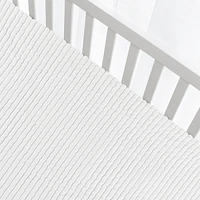Ribbed Crib Sheet -Ivory 