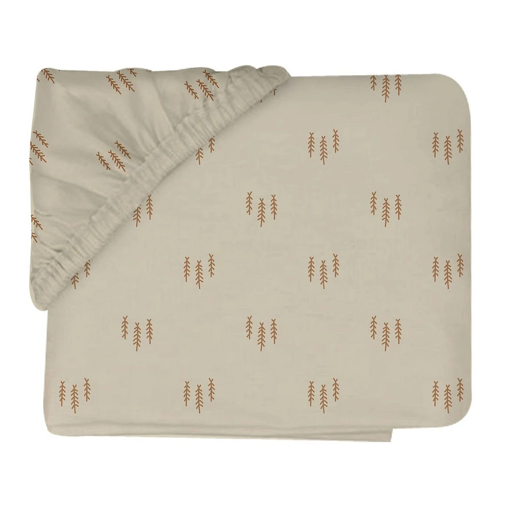 Flannel Crib Fitted Sheet - Pines