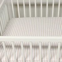 Drap Contour pour Lit de Bébé - Rayures Brunes
