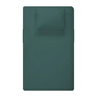 Ensemble Draps Flanelle Lit Double - Vert