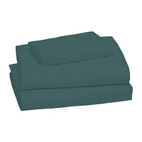 Ensemble Draps Flanelle Lit Double - Vert