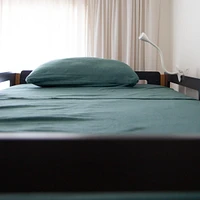 Ensemble Draps Flanelle Lit Double - Vert