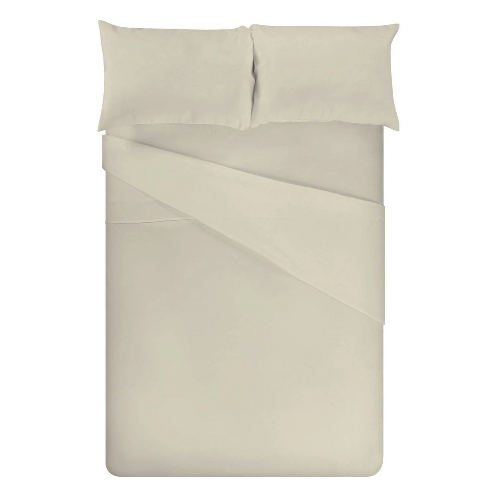 Ensemble Draps Flanelle Lit Simple - Avoine