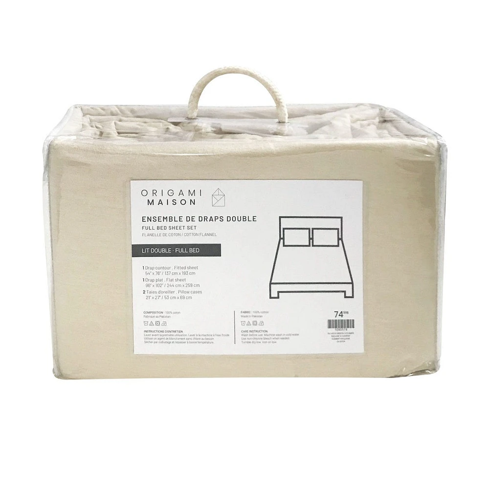 Ensemble Draps Flanelle Lit Double
