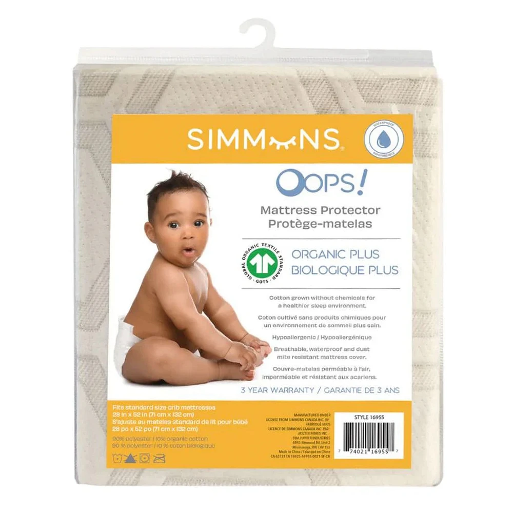 Oops- Simmons Mattress Protector Organic Plus