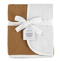 Reversible Muslin Waffle Blanket