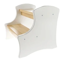 Marche-pied en Bois - Blanc Naturel
