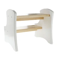 Marche-pied en Bois - Blanc Naturel