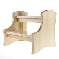 Double-up Step Wood Stool - Natural