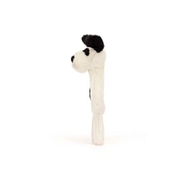 Bashful Black & Cream Puppy Ring Rattle