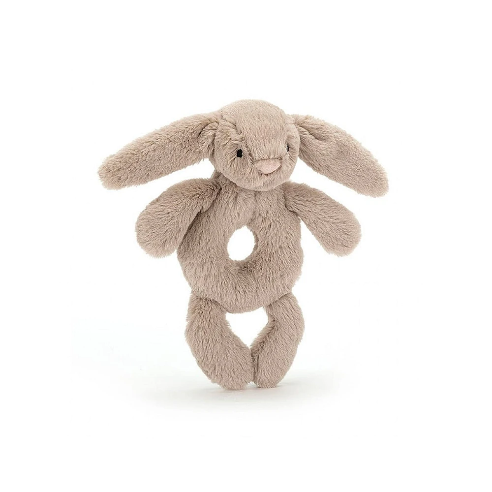 Bashful Beige Bunny Ring Rattle