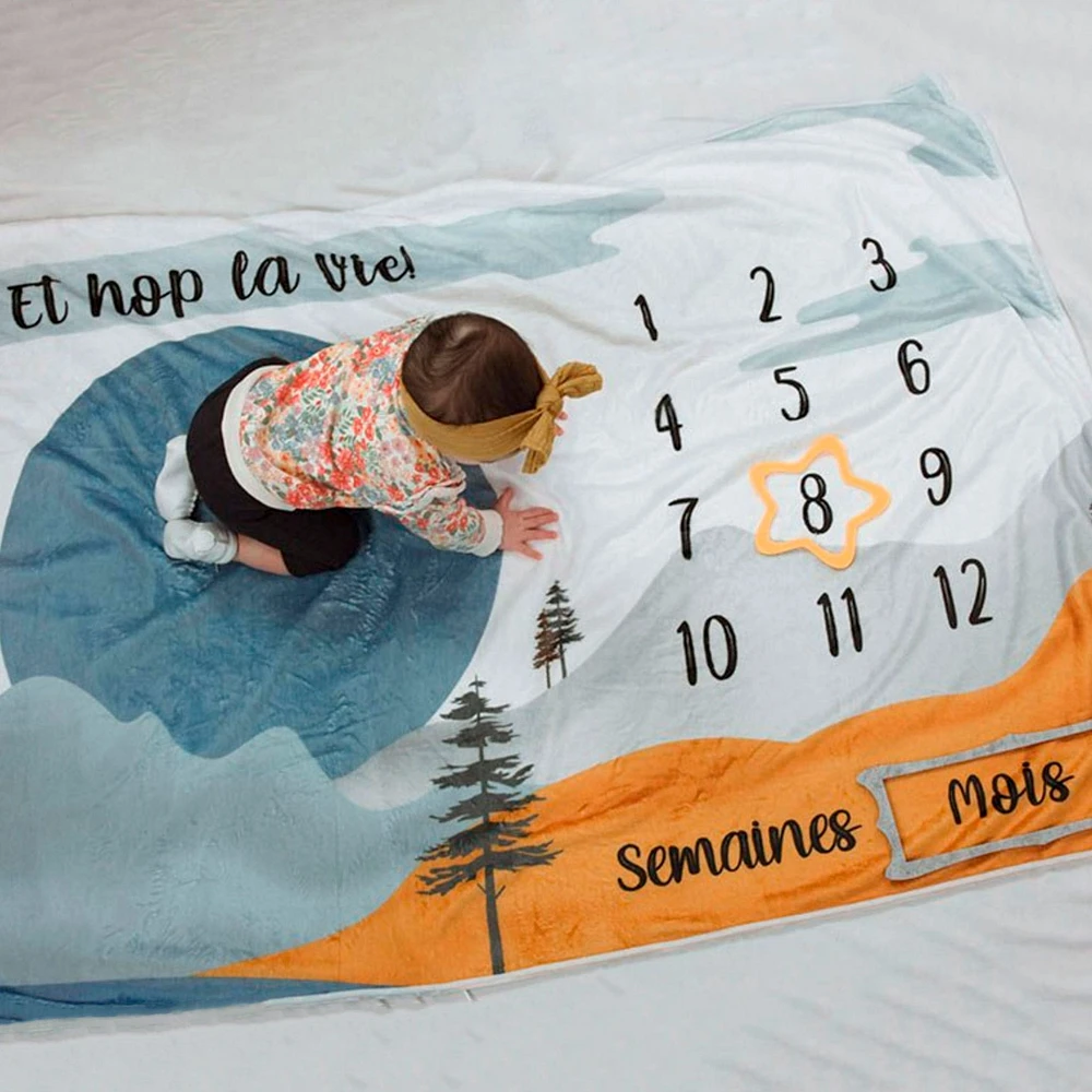 Baby Monthly Milestone Blanket - Et Hop La Vie!