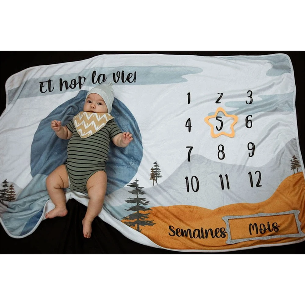 Baby Monthly Milestone Blanket - Et Hop La Vie!