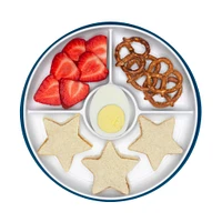 OXO Tot Stick and Stray Suction Divided Plate -Navy
