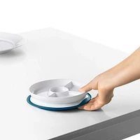 OXO Tot Stick and Stray Suction Divided Plate -Navy