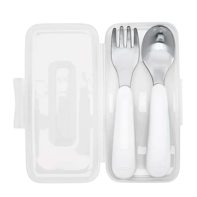On-the-Go Fork & Spoon Set - Grey 