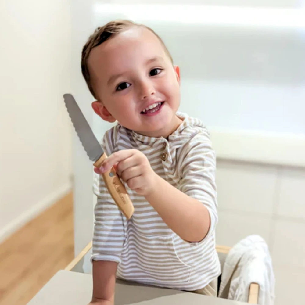 Kiddikutter Child Safe Knif with Wood Handle
