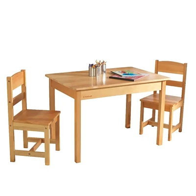 Rectangular Table & 2 Chair Set - Natural