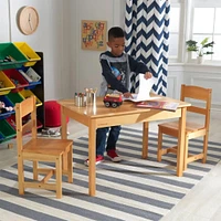 Rectangular Table & 2 Chair Set - Natural