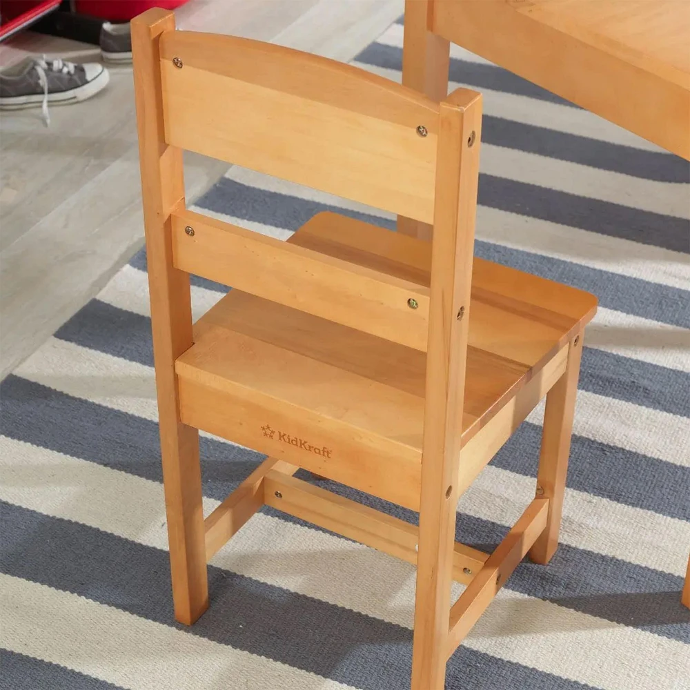 Rectangular Table & 2 Chair Set - Natural