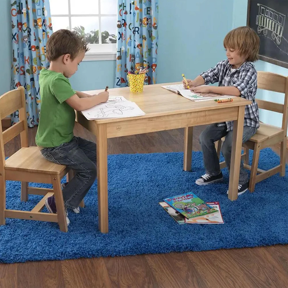 Rectangular Table & 2 Chair Set - Natural