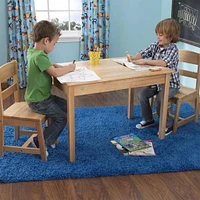 Rectangular Table & 2 Chair Set - Natural