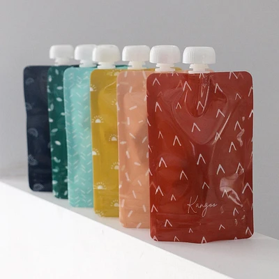 Pochettes à compote réutilisables Boho 6x (4oz)