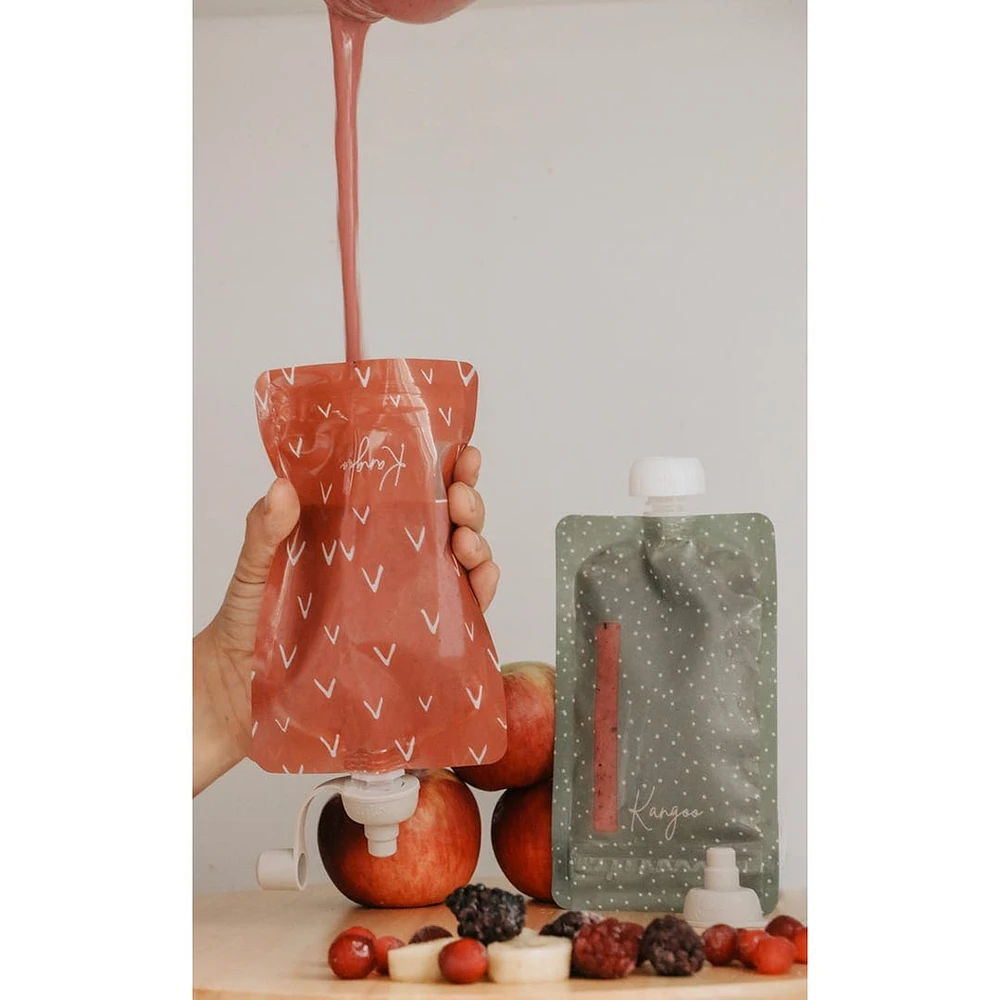 Pochettes à compote réutilisables Boho 6x (4oz)