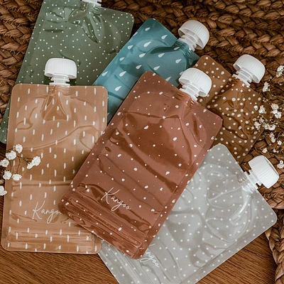 Pochettes à compote réutilisables Neutral 6x (4oz)