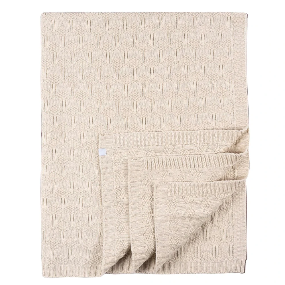 Sweater Knit Blanket - Tan