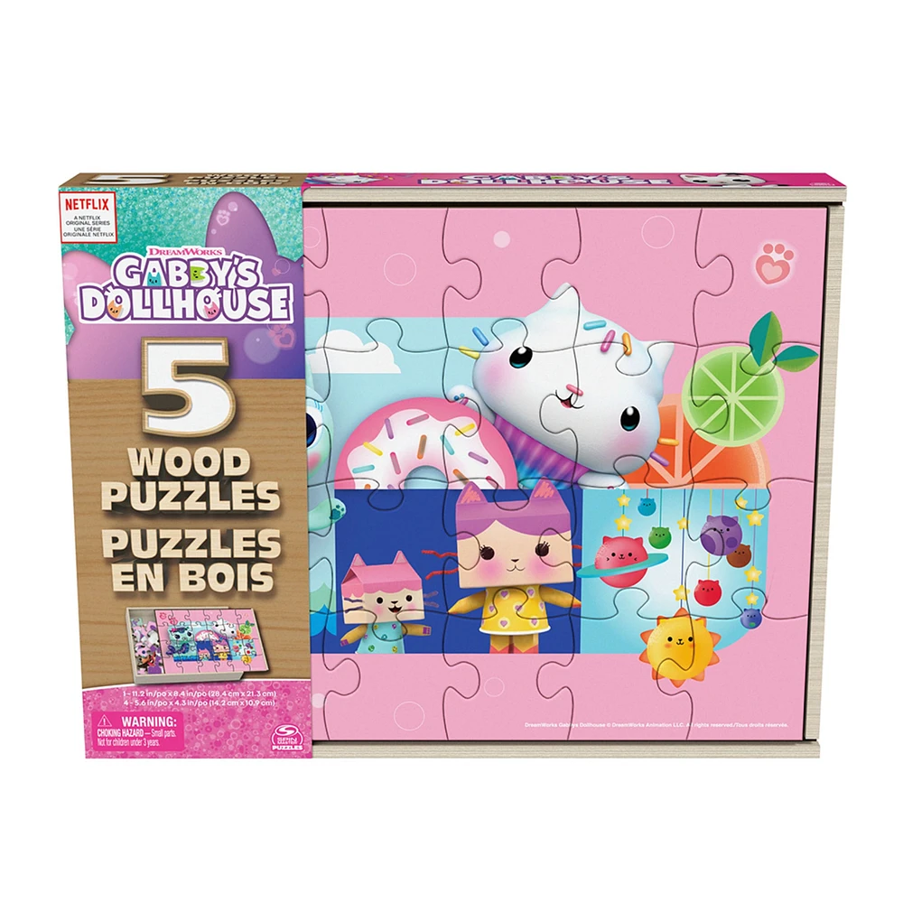 Casse-Tête En Bois 5-en-1 Gabby Dollhouse