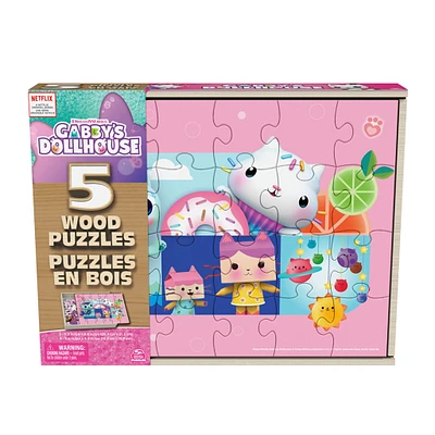 Casse-Tête En Bois 5-en-1 Gabby Dollhouse
